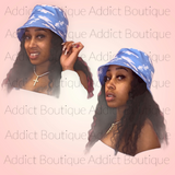 Cloud Print Blue Bucket Fashion Hat