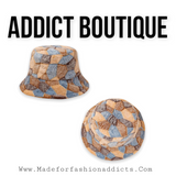 Color Block Fuzzy Fashion Bucket Hat